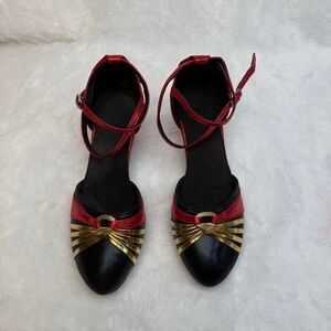 Women's Red Dance High Heel Shoes Size 37 Without Box